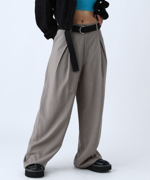 PAGEBOY（ページボーイ）の「SETUPルーズパンツ（パンツ・レディース・オフホワイト05/ブラック09/チャコール18・F）」の3枚目の写真