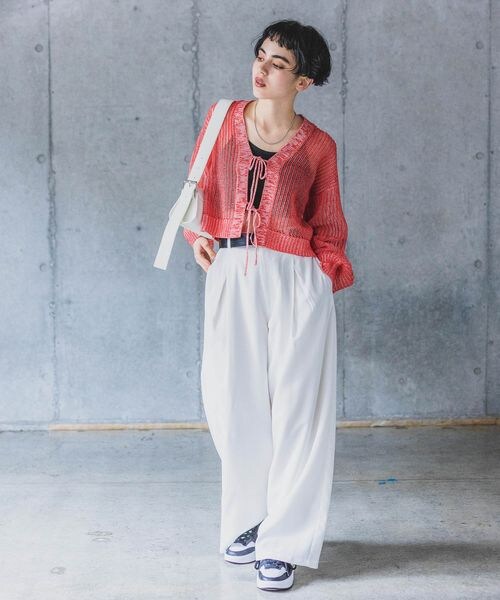 PAGEBOY（ページボーイ）の「SETUPルーズパンツ（パンツ・レディース・オフホワイト05/ブラック09/チャコール18・F）」の6枚目の写真