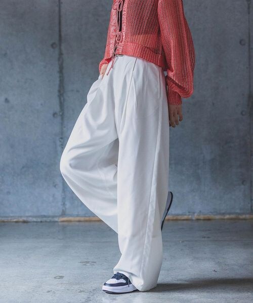 PAGEBOY（ページボーイ）の「SETUPルーズパンツ（パンツ・レディース・オフホワイト05/ブラック09/チャコール18・F）」の5枚目の写真