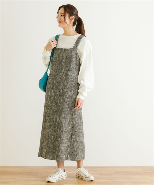 URBAN RESEARCH(アーバンリサーチ)の「GIOLICA粗花呢背心洋裝(ワンピース/ドレス・レディース・膚色/藍色・膚色/藍色)」の5枚目の写真