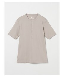 three dots（スリードッツ）の「オーガニックコットンニット ヘンリーネックTシャツ（その他）」