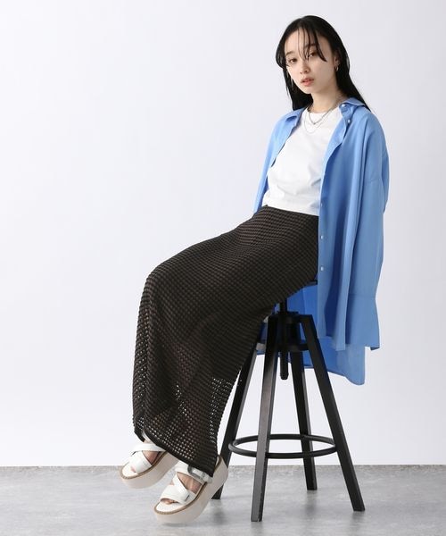 JEANASIS（ジーナシス）の「ハイショクアミニットナロースカート（スカート・レディース・ブラック系その他(09)/オレンジ系その他(42)/ブルー系その他(82)・FREE）」の12枚目の写真