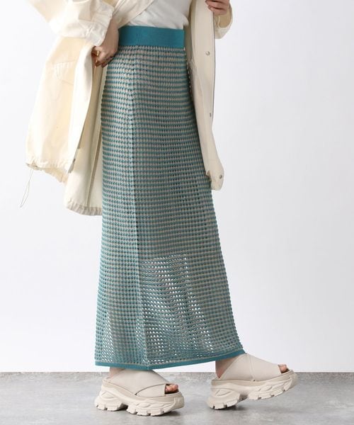 JEANASIS（ジーナシス）の「ハイショクアミニットナロースカート（スカート・レディース・ブラック系その他(09)/オレンジ系その他(42)/ブルー系その他(82)・FREE）」の22枚目の写真