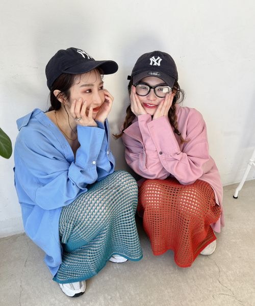 JEANASIS（ジーナシス）の「ハイショクアミニットナロースカート（スカート・レディース・ブラック系その他(09)/オレンジ系その他(42)/ブルー系その他(82)・FREE）」の11枚目の写真