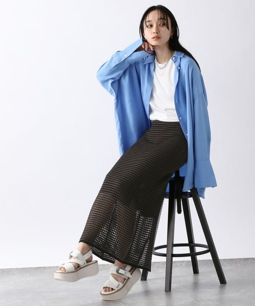 JEANASIS（ジーナシス）の「ハイショクアミニットナロースカート（スカート・レディース・ブラック系その他(09)/オレンジ系その他(42)/ブルー系その他(82)・FREE）」の13枚目の写真