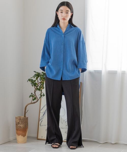 LOWRYS FARM（ローリーズファーム）の「ヴィンテージライクシャツ（トップス・アイボリー08/ブラック09/ピンク22/ブルー85・F）」の18枚目の写真