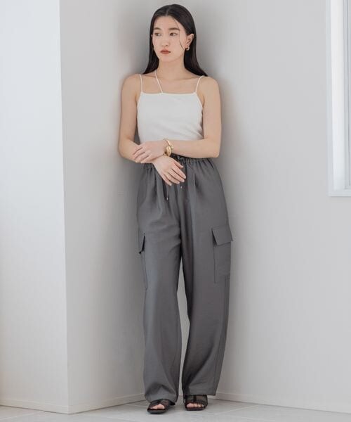 LOWRYS FARM（ローリーズファーム）の「スタイルUPカップアシメＳＴ（トップス・レディース・アイボリー08/ブラック09/ボーダー10・FREE）」の6枚目の写真