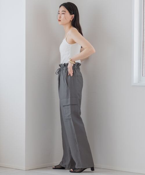 LOWRYS FARM（ローリーズファーム）の「スタイルUPカップアシメＳＴ（トップス・レディース・アイボリー08/ブラック09/ボーダー10・FREE）」の4枚目の写真