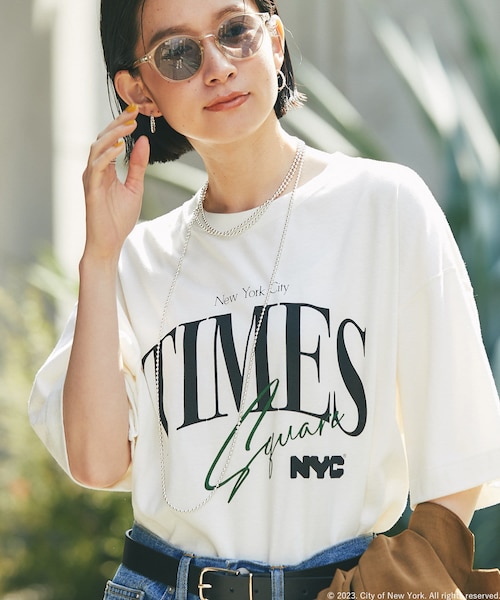 RIVE DROITE(リヴドロワ)の「予約【GOOD ROCK SPEED】NYC TIMRS SQUARE Tシャツ(Tシャツ/カットソー・レディース・オフホワイト・F)」の1枚目の写真