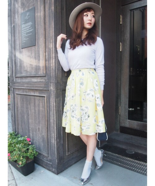 【SALE／60%OFF】 MERCURYDUO（マーキュリーデュオ）の「【DUO】 フラワーカラー スカート