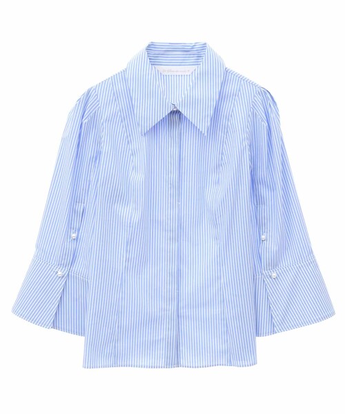 31 Sons de mode（トランテアン　ソン　ドゥ　モード）の「【予約】オープンスリーブブラウス（トップス・レディース・01オフホワイト/72サックス・36）」の19枚目の写真