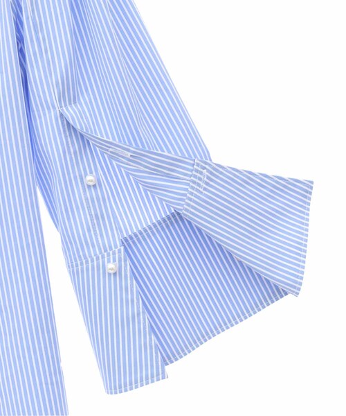 31 Sons de mode（トランテアン　ソン　ドゥ　モード）の「【予約】オープンスリーブブラウス（トップス・レディース・01オフホワイト/72サックス・36）」の17枚目の写真