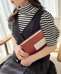 one after another NICE CLAUP | 刺しゅうハイネックトップス(Tシャツ/カットソー)