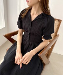 【WEB限定/リバイバル】開襟シャツワンピース