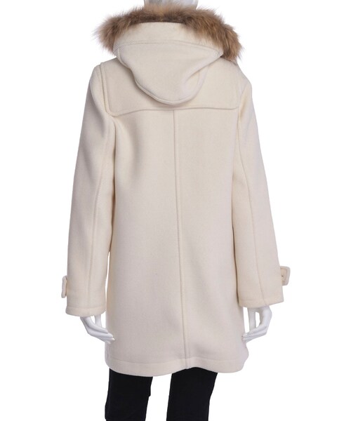 MERCURYDUO（マーキュリーデュオ）の「【DUO】 ダッフルロングファー付きコート（ジャケット/アウター・レディース・オフホワイト/グレー/ネイビー/ベージュ・S/M）」の12枚目の写真