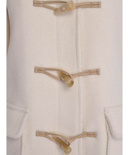 MERCURYDUO（マーキュリーデュオ）の「【DUO】 ダッフルロングファー付きコート（ジャケット/アウター・レディース・オフホワイト/グレー/ネイビー/ベージュ・S/M）」の15枚目の写真