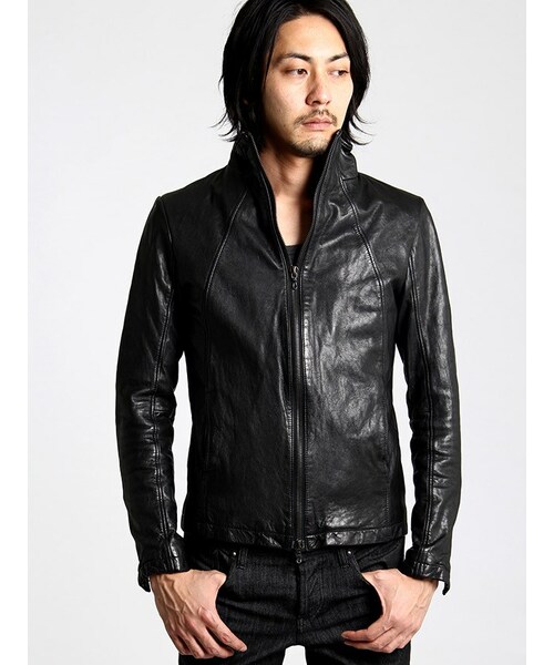 SHELLAC（シェラック）の「High Neck Leather Jacket（）」 - WEAR