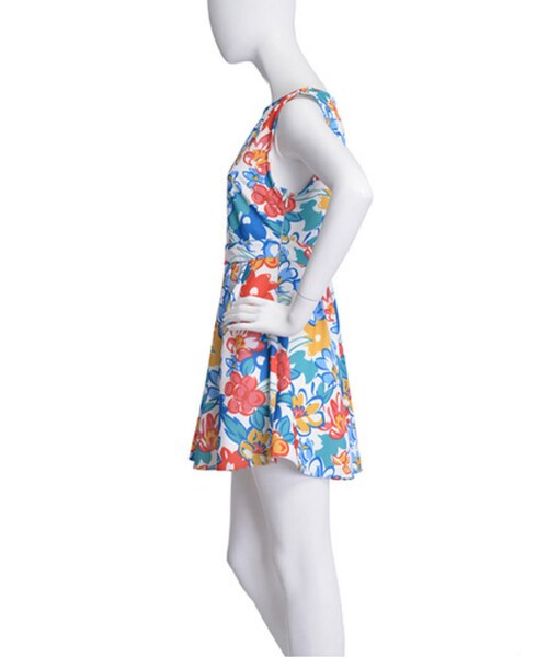 merry jenny（メリージェニー）の「【casual】マルチフラワーフレアワンピース（ワンピース/ドレス・レディース・オフホワイト/レッド/ブルー・S/M）」の5枚目の写真