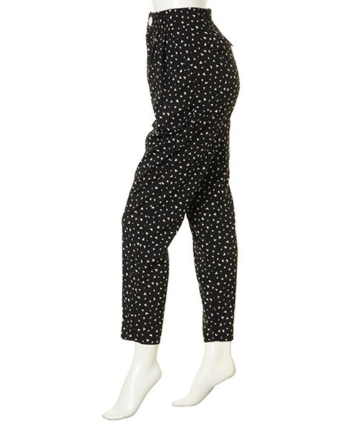 merry jenny（メリージェニー）の「ランダムスクエアテーパードパンツ（パンツ・レディース・アイボリー/ブラック/ネイビー・F）」の6枚目の写真