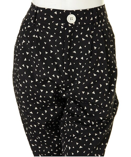 merry jenny（メリージェニー）の「ランダムスクエアテーパードパンツ（パンツ・レディース・アイボリー/ブラック/ネイビー・F）」の7枚目の写真