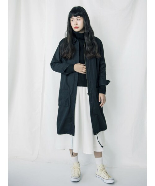 merry jenny(メリージェニー)の「ライナー付きワークコート(ジャケット/アウター・レディース・ブラック/ブルー/ベージュ・F)」の6枚目の写真