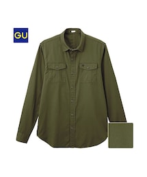 GU | （GU）ミリタリーシャツ（長袖）(トップス)