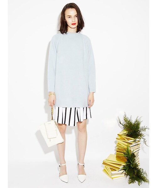 MURUA（ムルーア）の「【MODE】ストライプラップキュロットPT（パンツ・レディース・ホワイト/カーキ・1/2）」の5枚目の写真