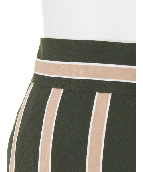 MURUA（ムルーア）の「【MODE】ストライプラップキュロットPT（パンツ・レディース・ホワイト/カーキ・1/2）」の8枚目の写真