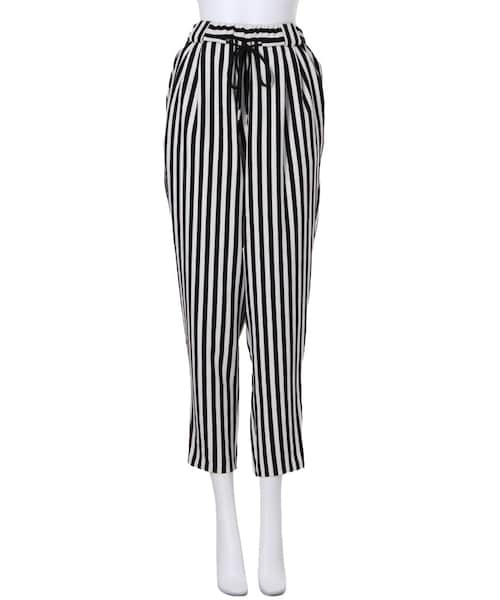 MURUA（ムルーア）の「【CASUAL】ウエストリボンRelax PT（パンツ・レディース・ブラック/ミックス・F）」の3枚目の写真