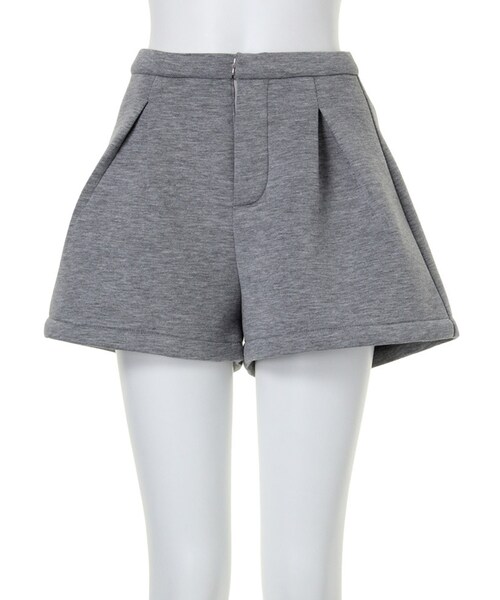 MURUA（ムルーア）の「【BASIC】ワイドフレアショートPT（パンツ・レディース・グレー/ブラック/グリーン/ネイビー・1/2）」の2枚目の写真