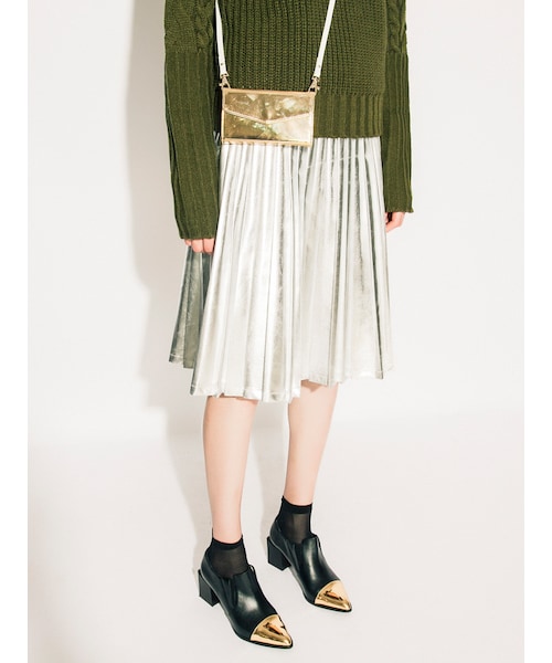MURUA(ムルーア)の「【MODE】シャイニープリーツSK(スカート・レディース・ブラック/シルバー/ゴールド・1/2)」の6枚目の写真