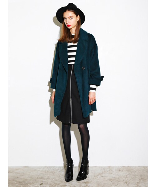 MURUA（ムルーア）の「【CASUAL】ルーズカルゼミドルCT（ジャケット/アウター・レディース・グレー/ブラック/レッド/グリーン・1/2）」の5枚目の写真