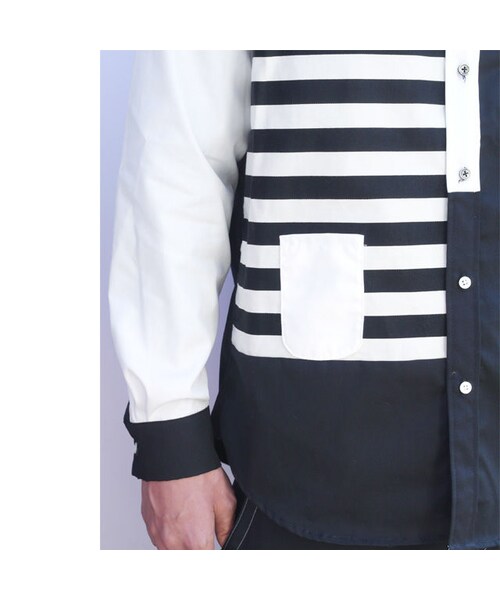 NIRAME.CO（ニラメッコ）の「階段しゃつ モノトーン（シャツ/ブラウス・メンズ・その他）」の7枚目の写真