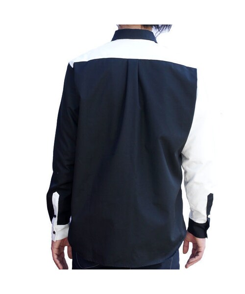 NIRAME.CO（ニラメッコ）の「階段しゃつ モノトーン（シャツ/ブラウス・メンズ・その他）」の4枚目の写真