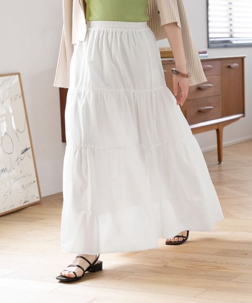 LOWRYS FARM(ローリーズファーム)の「ティアードボイルスカート(スカート・レディース・ホワイト05/ブラック09/グリーン75・FREE)」の1枚目の写真