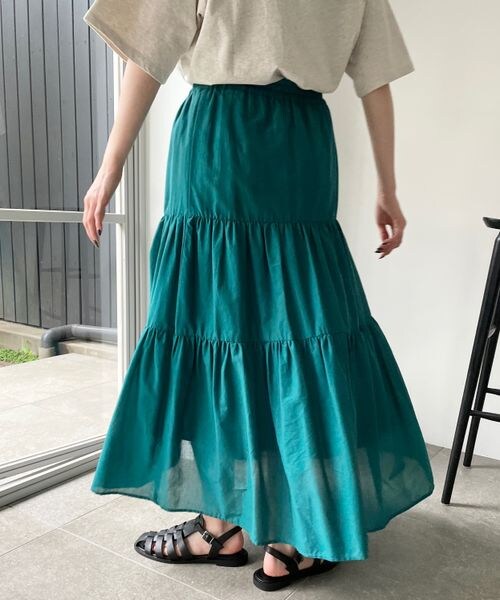 LOWRYS FARM(ローリーズファーム)の「ティアードボイルスカート(スカート・レディース・ホワイト05/ブラック09/グリーン75・FREE)」の3枚目の写真