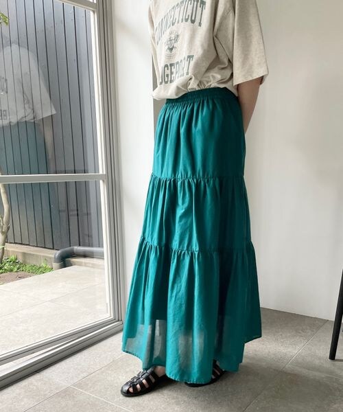 LOWRYS FARM(ローリーズファーム)の「ティアードボイルスカート(スカート・レディース・ホワイト05/ブラック09/グリーン75・FREE)」の13枚目の写真