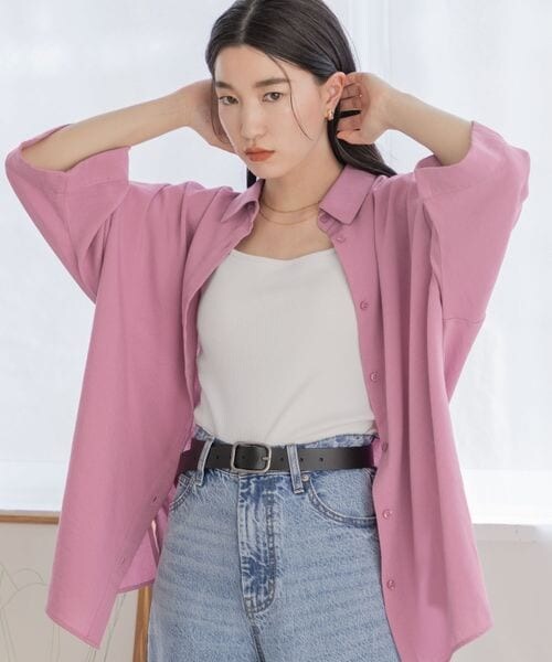 LOWRYS FARM（ローリーズファーム）の「スタイルUPカップキャミ（トップス・アイボリー08/ブラック09/ブラウン55/グリーン75・FREE）」の6枚目の写真