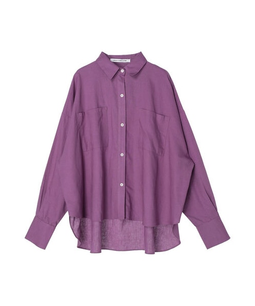 GARAGE OF GOOD CLOTHING（ガレージオブグッドクロージング）の「ビックシルエットシャツ（トップス・ホワイト/ピンク/ベージュ/イエロー/パープル・F）」の20枚目の写真