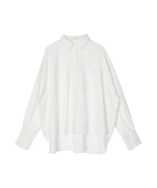 GARAGE OF GOOD CLOTHING（ガレージオブグッドクロージング）の「ビックシルエットシャツ（トップス・ホワイト/ピンク/ベージュ/イエロー/パープル・F）」の16枚目の写真