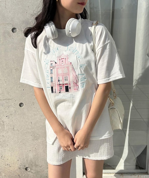 one after another NICE CLAUP(ワンアフターアナザーナイスクラップ)の「フォトアソートゆるTee(Tシャツ/カットソー・レディース・ホワイト/オフホワイト/ホワイト系その他・0)」の1枚目の写真