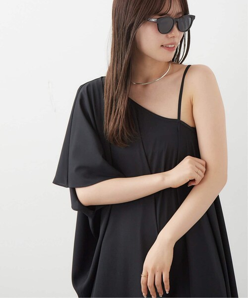 【Plage】プラージュ ドレス ブラック 黒 plage（プラージュ）の「《予約》One shoulder ワンピース