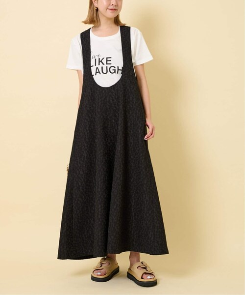 U by SPICK&SPAN（ユーバイスピックアンドスパン）の「ジャガードフレアワンピース（ワンピース/ドレス・ブラック/(001)/フリー/在庫あり）」の5枚目の写真