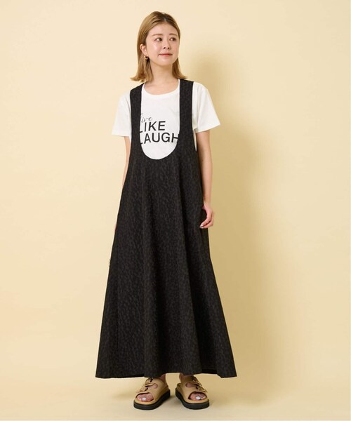 U by SPICK&SPAN（ユーバイスピックアンドスパン）の「ジャガードフレアワンピース（ワンピース/ドレス・ブラック/(001)/フリー/在庫あり）」の2枚目の写真