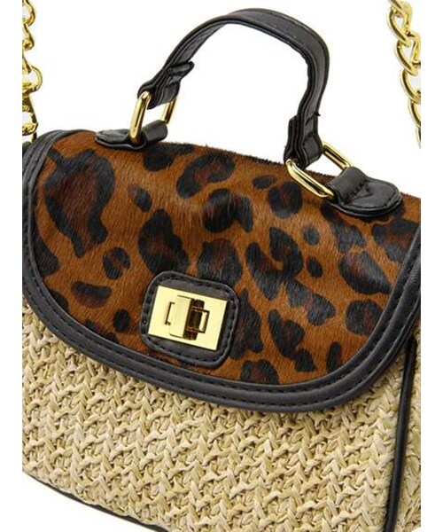 Ungrid（アングリッド）の「ヒョウ柄ミニBAG（バッグ・レディース・ブラック/ダークブラウン・F）」の9枚目の写真