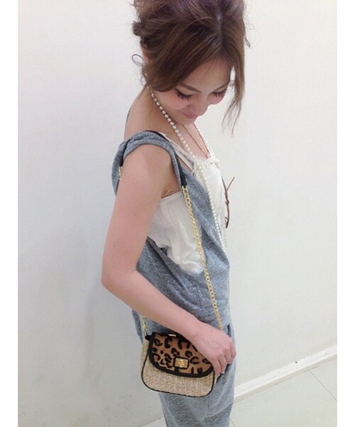 Ungrid（アングリッド）の「ヒョウ柄ミニBAG（バッグ・レディース・ブラック/ダークブラウン・F）」の3枚目の写真