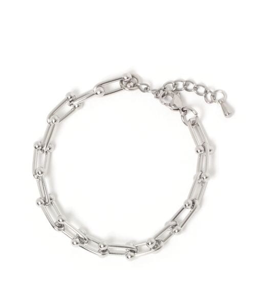 LEPSIM（レプシィム）の「ステンレスチェーンブレス（アクセサリー・レディース・シルバー18/シルバー×デザイン19/ゴールド51/ゴールド×ボックス52・ONE SIZE）」の6枚目の写真