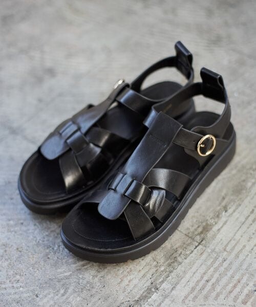 LEPSIM(レプシィム)の「クッションアツゾコグルカサンダル(シューズ・アイボリー08/ブラック09・S(22.5)/M(23-23.5)/L(24-24.5))」の2枚目の写真