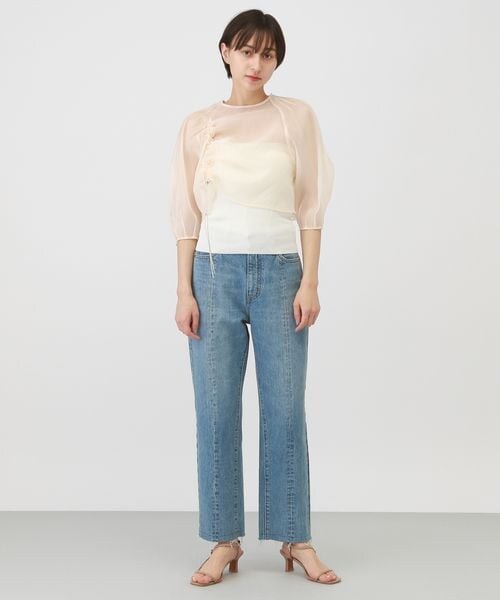 A part by（アパートバイ）の「シアープルオーバーキャミ2Pワンピース/WEB先行予約（ワンピース/ドレス・レディース・ナチュラルワンピース×ブラック 08/ブラックワンピース×ナチュラル 09・フリーサイズ）」の13枚目の写真