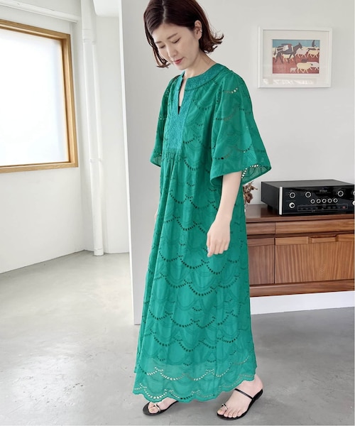 スピックアンドスパン別注✨ヌキテパ　23SS コットンボイルドットヘムラ　ドレス Spick & Span（スピックアンドスパン）の「≪予約≫【ne Quittez pas